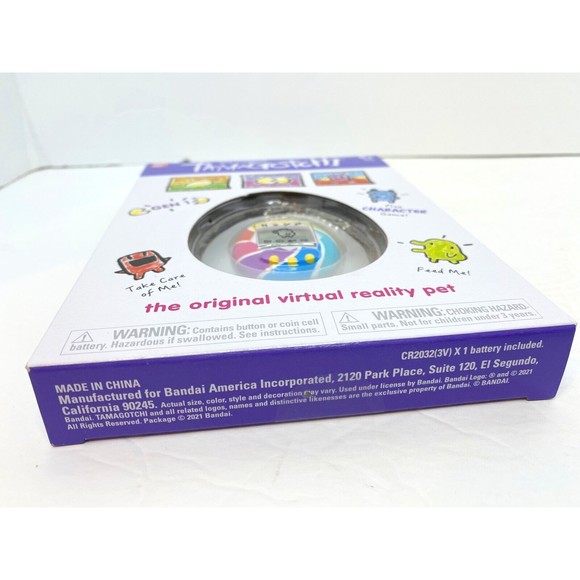 Bandai The Original Tamagotchi Gen 1 Virtual Reality Pet Feed Care Sleep Rainbow - Picture 3 of 7